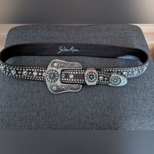 Silver Mesa , Kippy Style Bling Belt 34.. Chocolate